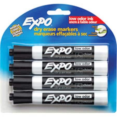 Sanford Sanford Brands SAN80661 Expo Dry Erase Chisel Tip Markers - Black SAN80661